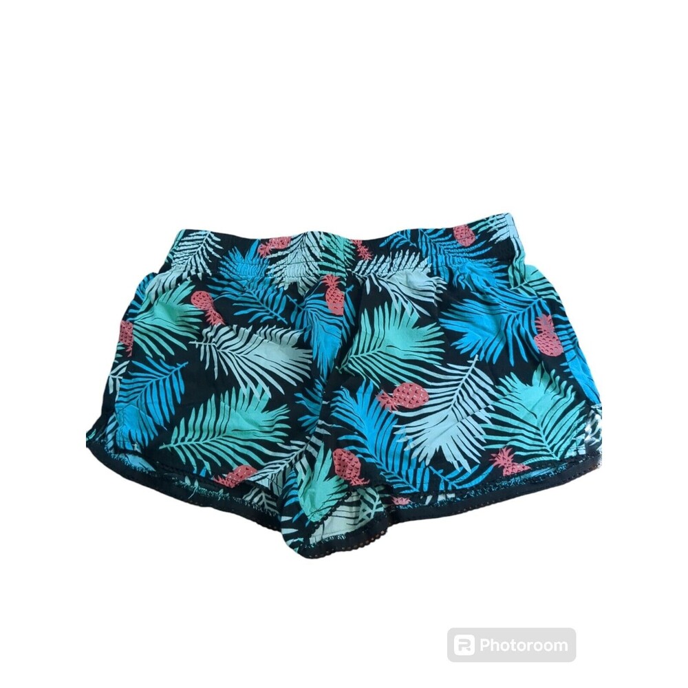Secret Treasures Pajama Short Women's Sz Sm Palm Leaves Lounge Soft Drawstring